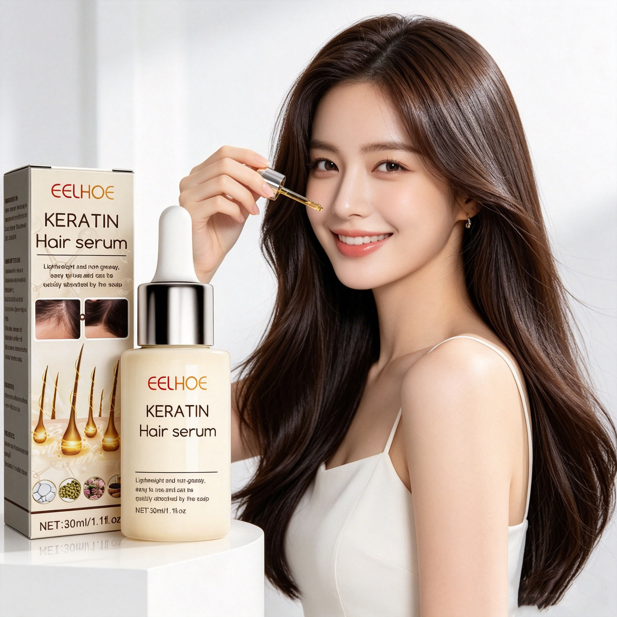 Split End Repair Serum - زيت خلاصة الشعر الكثيف لتقوية جذور