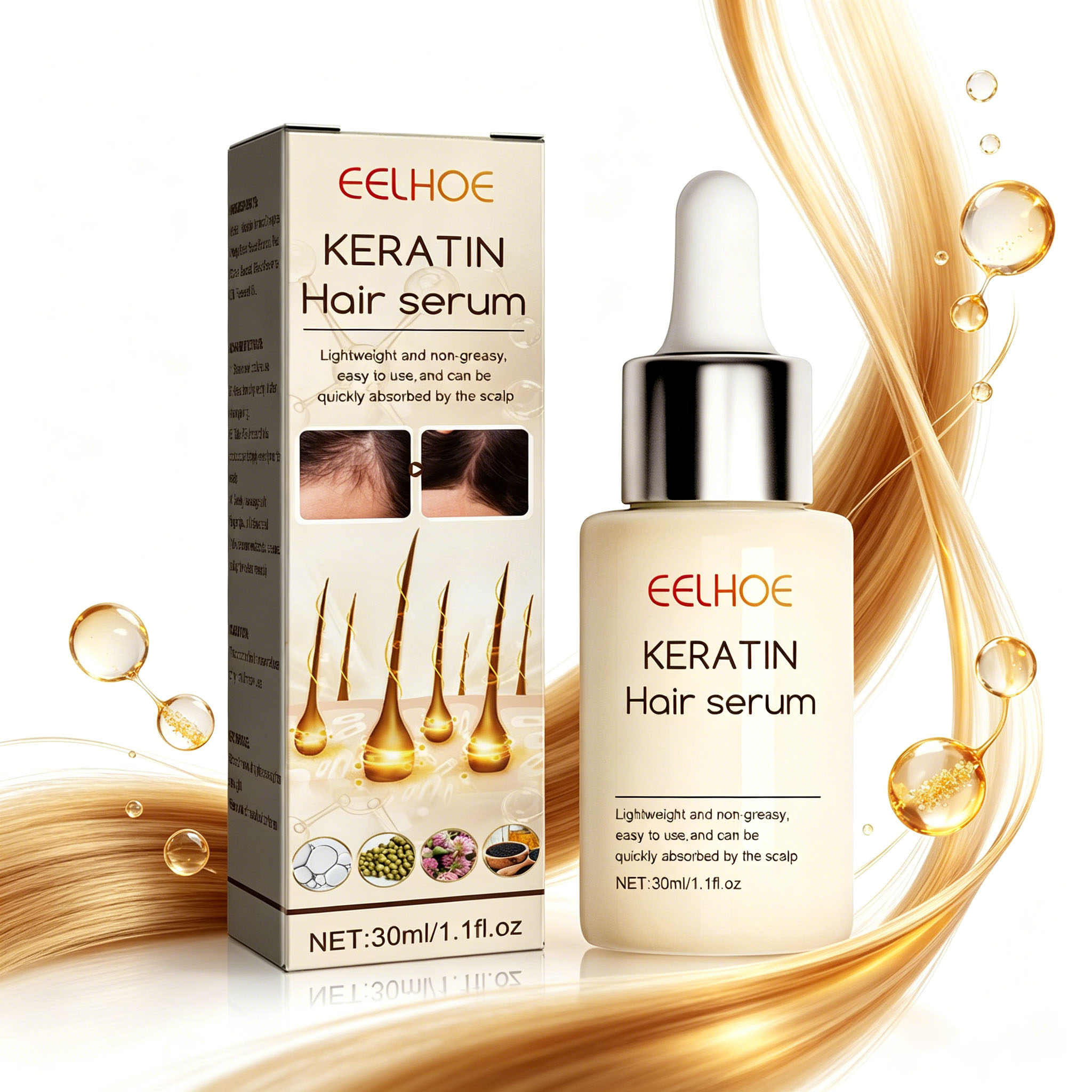 زيت خلاصة الشعر الكثيف لتقوية  - مراجعة Split End Repair Serum وسعره
